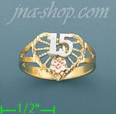 14K Gold 3Color Dia-Cut Ring - Click Image to Close