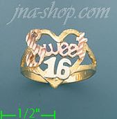 14K Gold 3Color Dia-Cut Ring - Click Image to Close