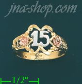 14K Gold 3Color Dia-Cut Ring - Click Image to Close