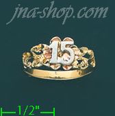 14K Gold 3Color Dia-Cut Ring - Click Image to Close