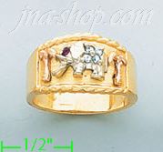 14K Gold Ladies' Light Ring - Click Image to Close