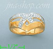 14K Gold Ladies' Pave Ring - Click Image to Close