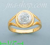14K Gold Ladies' Pave Ring - Click Image to Close