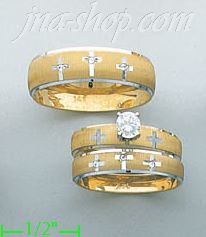 2-Tone 14K Gold Couple's Rings - Click Image to Close