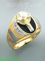 14K Gold Men's Ring - Click Image to Close