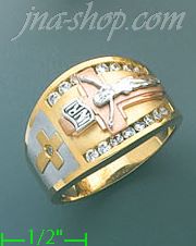 14K Gold Men's Ring - Click Image to Close