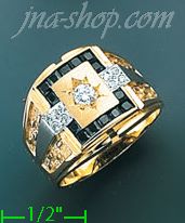 14K Gold Men's Ring - Click Image to Close