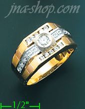 14K Gold Men's Ring - Click Image to Close