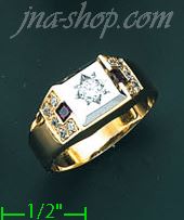 14K Gold Men's Ring - Click Image to Close