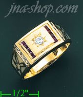 14K Gold Men's Ring - Click Image to Close