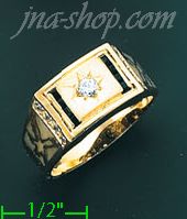 14K Gold Men's Ring - Click Image to Close