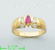 14K Gold Gemstone Ring - Click Image to Close
