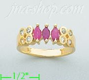 14K Gold Gemstone Ring - Click Image to Close