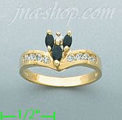 14K Gold Gemstone Ring - Click Image to Close