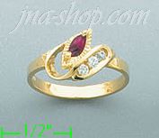 14K Gold Gemstone Ring - Click Image to Close