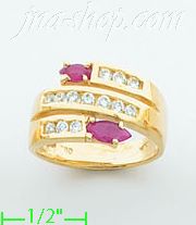 14K Gold Gemstone Ring - Click Image to Close
