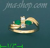 14K Gold Gemstone Ring - Click Image to Close