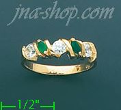 14K Gold Gemstone Ring - Click Image to Close