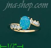 14K Gold Gemstone Ring - Click Image to Close