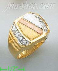 14K Gold Assorted Men's Ring - Click Image to Close