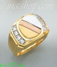 14K Gold Assorted Men's Ring - Click Image to Close