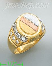 14K Gold Assorted Men's Ring - Click Image to Close