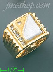 14K Gold Assorted Men's Ring - Click Image to Close