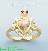 14K Gold Ladies' Ring - Click Image to Close