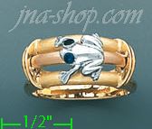 14K Gold Ladies' Ring - Click Image to Close