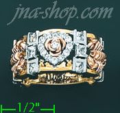 14K Gold Ladies' Ring - Click Image to Close