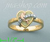 14K Gold Ladies' Ring - Click Image to Close