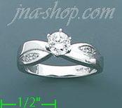 14K Gold CZ Ring - Click Image to Close