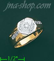 14K Gold CZ Ring - Click Image to Close