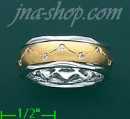 14K Gold Fancy CZ Ring - Click Image to Close