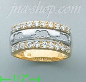 14K Gold Fancy CZ Ring - Click Image to Close