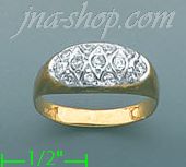 14K Gold Fancy CZ Ring - Click Image to Close