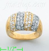 14K Gold Fancy CZ Ring - Click Image to Close