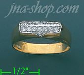 14K Gold Fancy CZ Ring - Click Image to Close