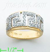 14K Gold Fancy CZ Ring - Click Image to Close