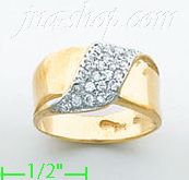 14K Gold Fancy CZ Ring - Click Image to Close