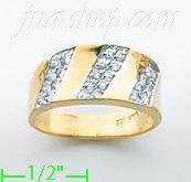 14K Gold Fancy CZ Ring - Click Image to Close