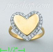 14K Gold Fancy CZ Ring - Click Image to Close