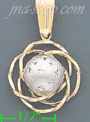 14K Gold Love Knots Sets Charm Pendant - Click Image to Close