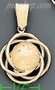 14K Gold Love Knots Sets Charm Pendant - Click Image to Close