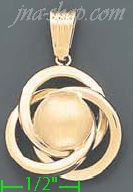 14K Gold Love Knots Sets Charm Pendant - Click Image to Close
