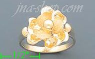 14K Gold Fancy Roses Sets Ring - Click Image to Close