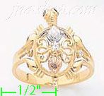 14K Gold Fancy CZ Sets Ring - Click Image to Close