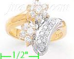 14K Gold Fancy CZ Sets Ring - Click Image to Close