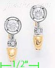 14K Gold Fancy CZ Sets Earrings - Click Image to Close