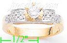 14K Gold Fancy CZ Sets Ring - Click Image to Close